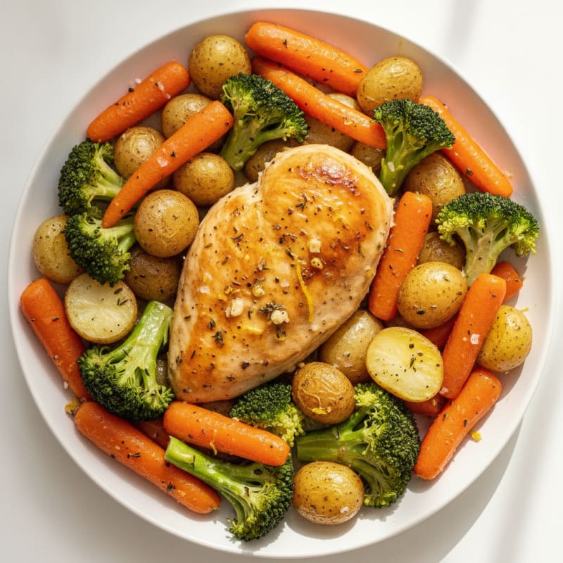 Lemon-Herb Chicken with Roasted Vegetables