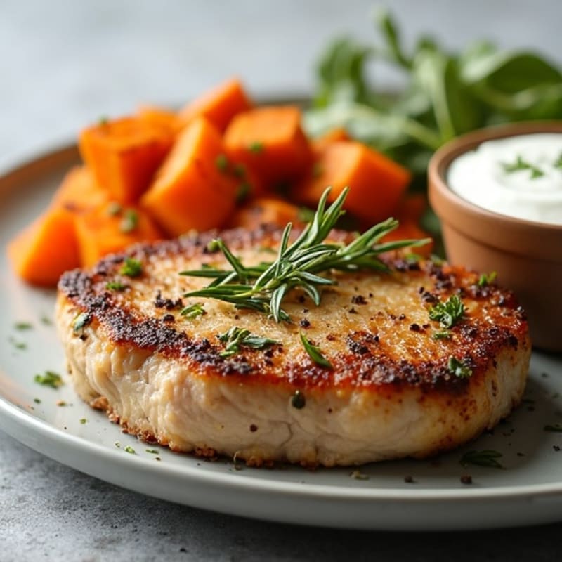 Herb-Crusted Pan Seared Pork Chops