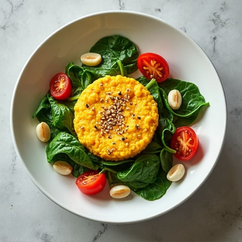 Silky Tofu and Spinach Scramble with Hemp Seeds