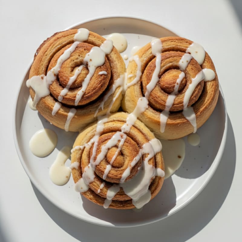 Warm Cinnamon Swirl Buns with Cream Cheese Glaze