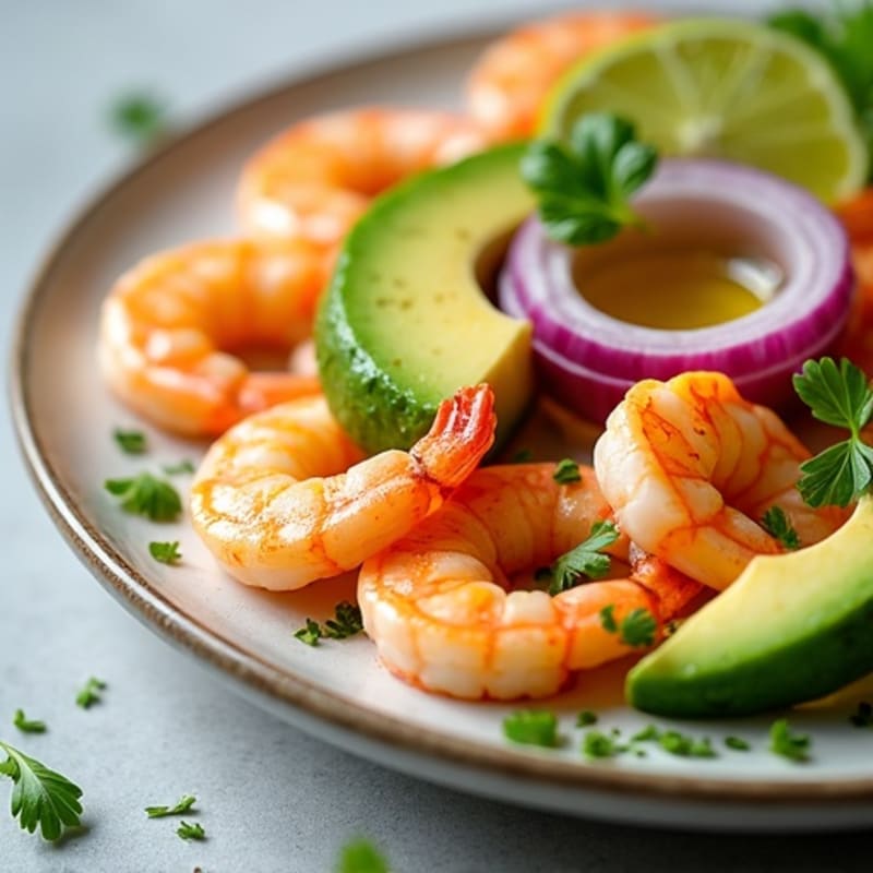 Fresh Lime Marinated Shrimp with Creamy Avocado