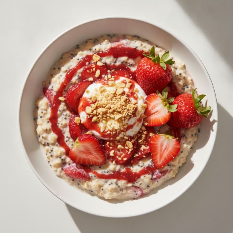 Strawberry Shortcake Overnight Oats