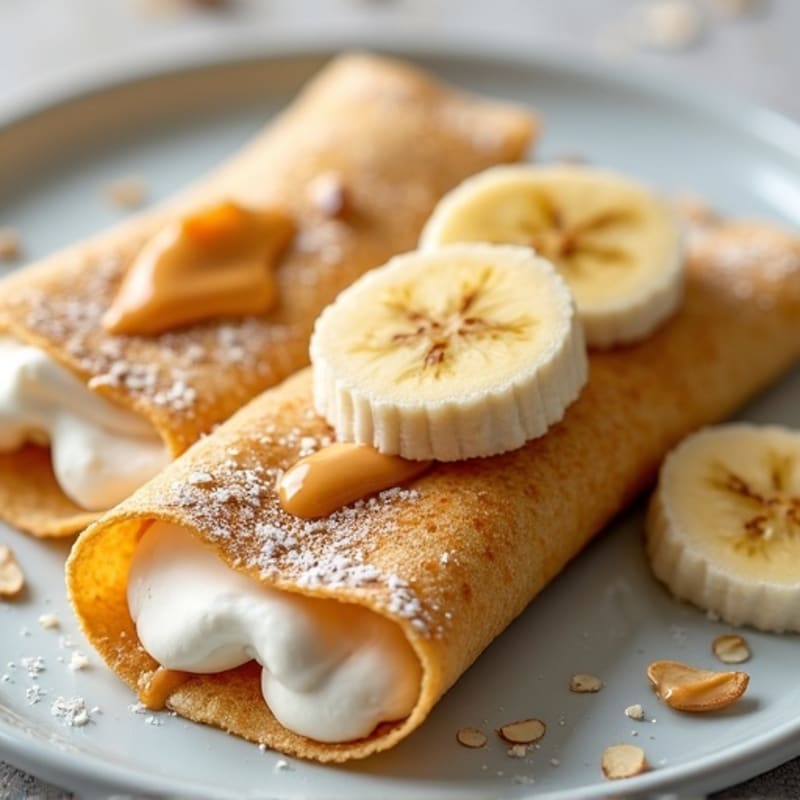 Protein-Packed Almond Butter Banana Crepes