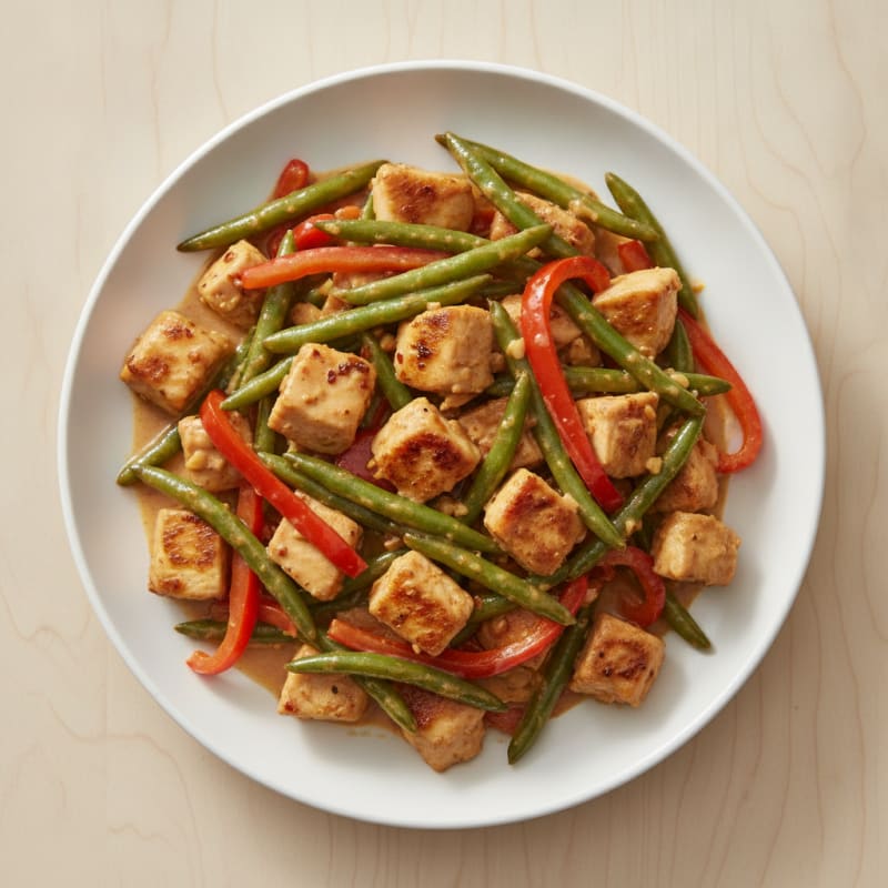 Green Bean Peanut Stir-Fry