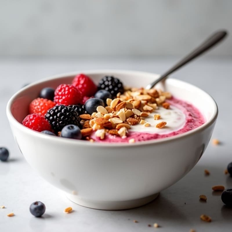 Protein-Packed Berry Crunch Greek Yogurt Bowl