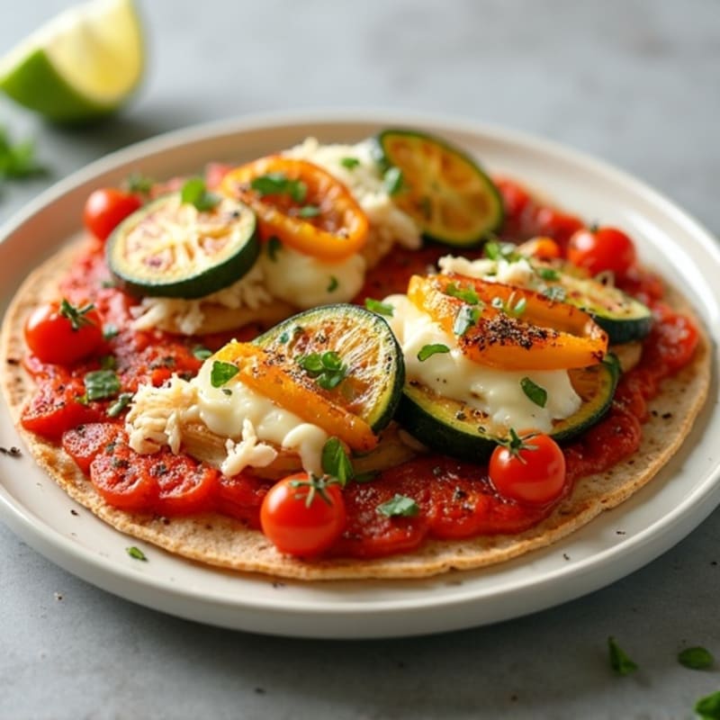 Sheet Pan Chicken Pizza with Roasted Vegetables