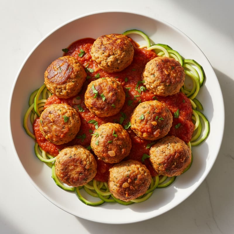Baked Turkey Meatballs with Marinara Sauce