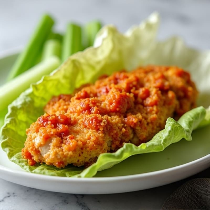 Crispy Buffalo Chicken Lettuce Wrap