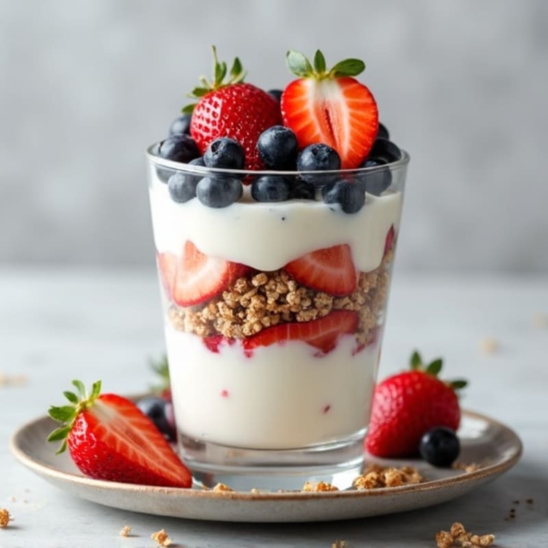 Creamy Greek Yogurt Protein Parfait with Berries