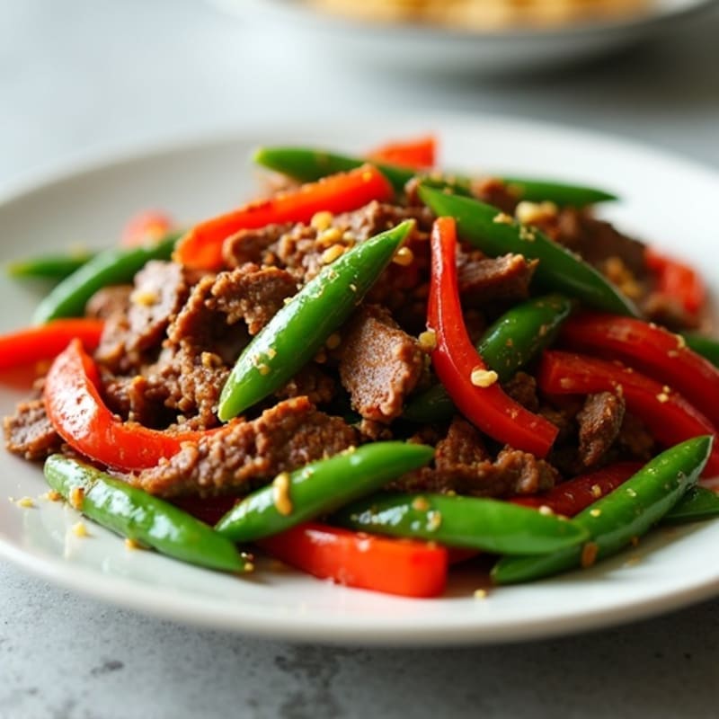 Thinly Sliced Sweet Garlic Beef Stir-Fry
