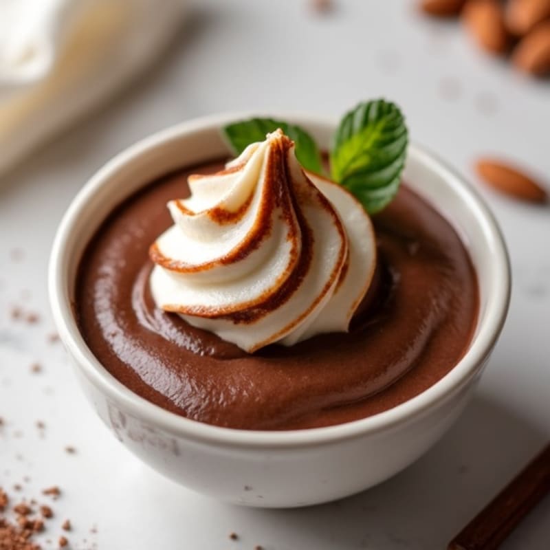 Silky Chocolate Protein Pudding with Almond Butter Swirl