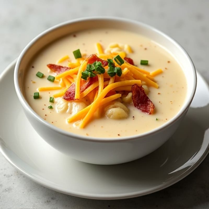 Healthy Creamy Loaded Potato Soup