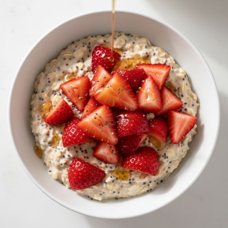 Strawberry Shortcake Overnight Oats