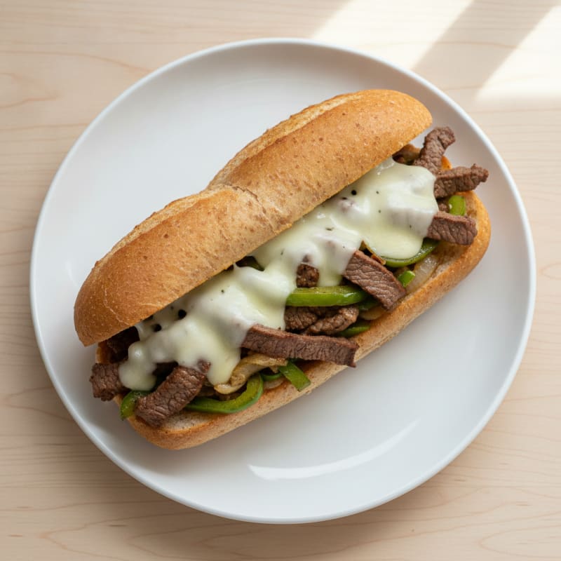 Classic Philly Cheesesteak Sandwich