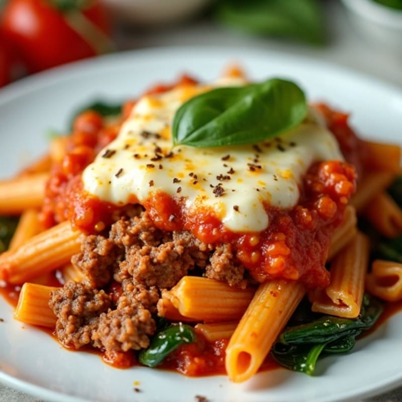 Hearty Lean Beef & Ricotta Baked Pasta