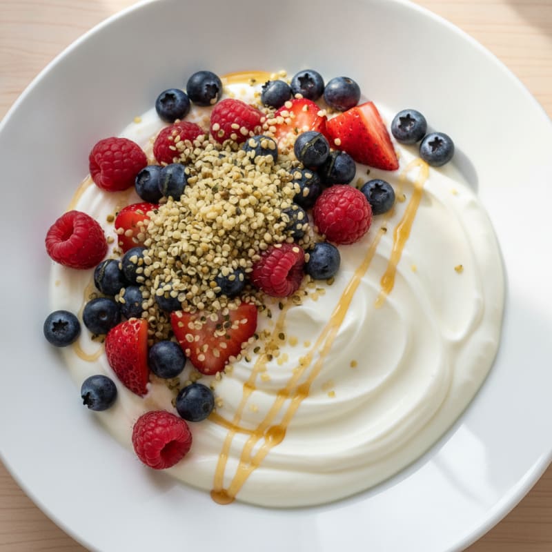 Greek Yogurt Protein Parfait with Mixed Berries