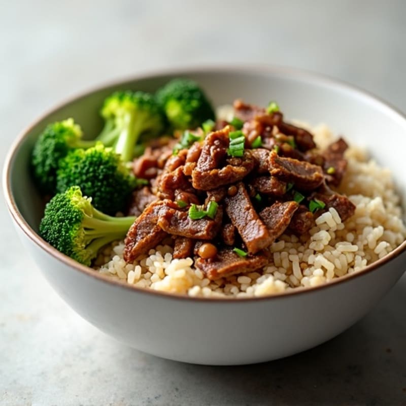 Ginger-Garlic Beef and Broccoli Rice Bowl