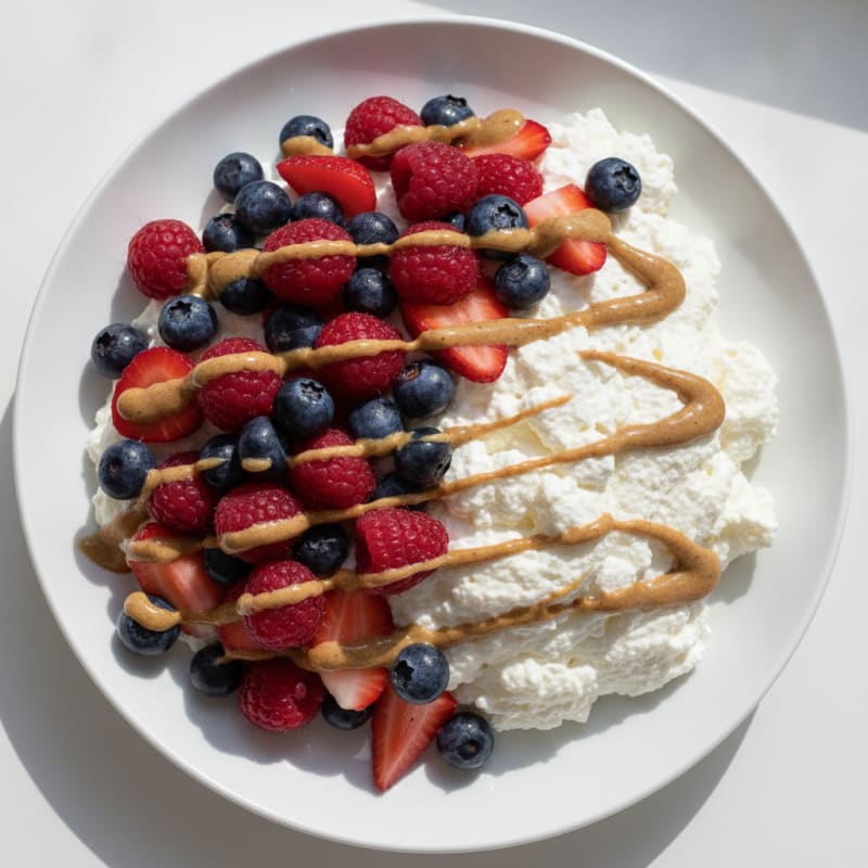 Silky Greek Yogurt Protein Mousse with Mixed Berries
