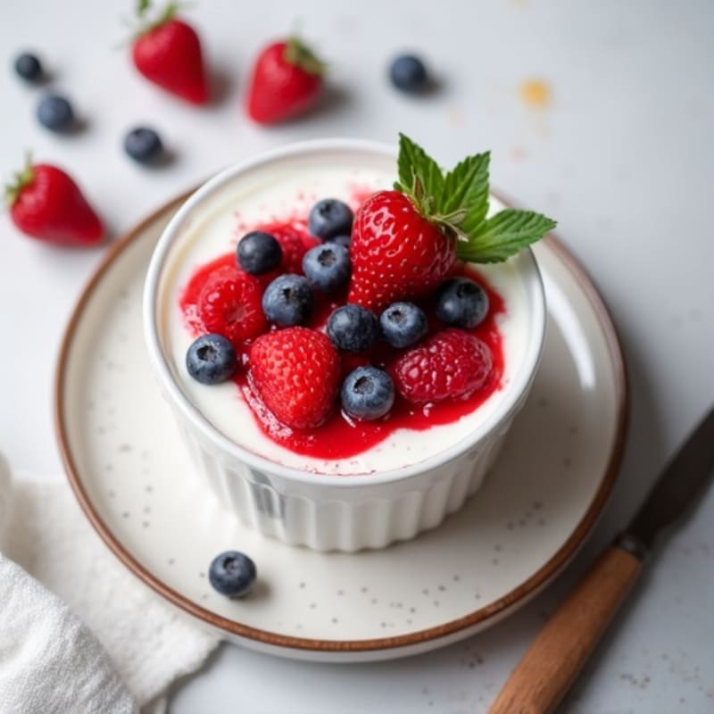 Creamy Greek Yogurt Protein Pudding with Berries