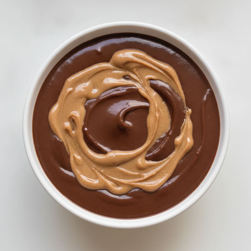 Silky Chocolate Protein Pudding with Almond Butter Swirl