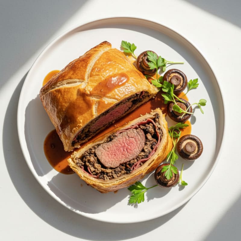 Classic Beef Wellington with Mushroom Duxelles