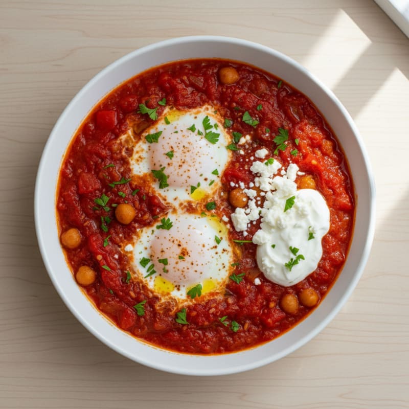 Spiced Tomato and Poached Egg Shakshuka