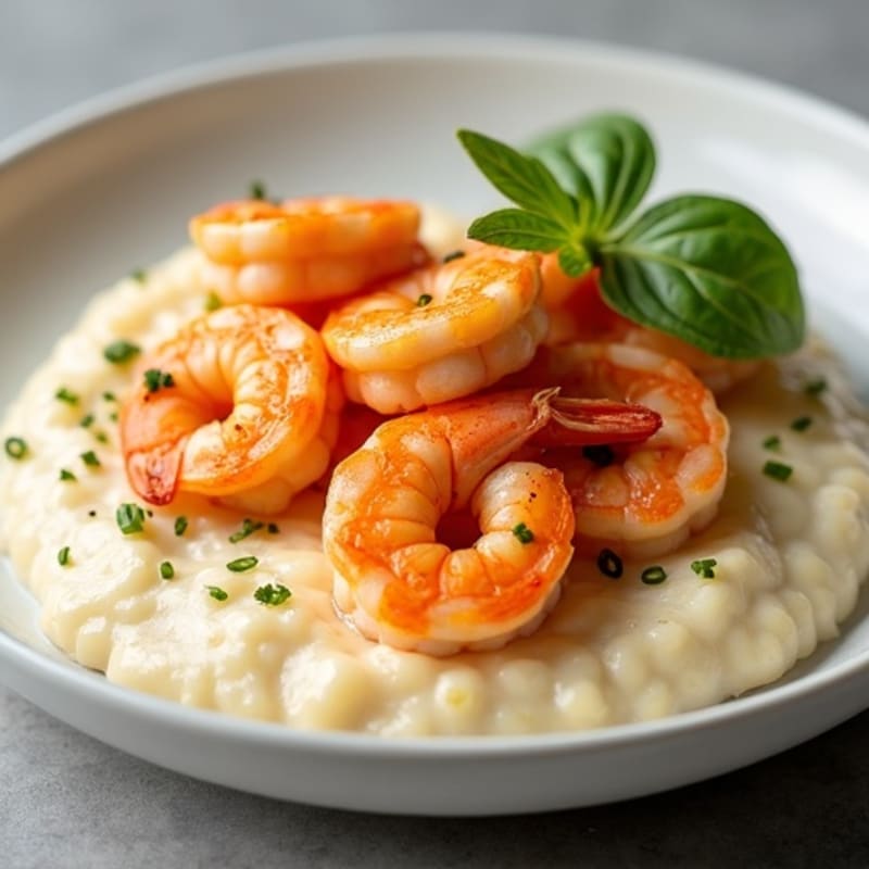 Fresh Cajun Shrimp with Creamy Grits