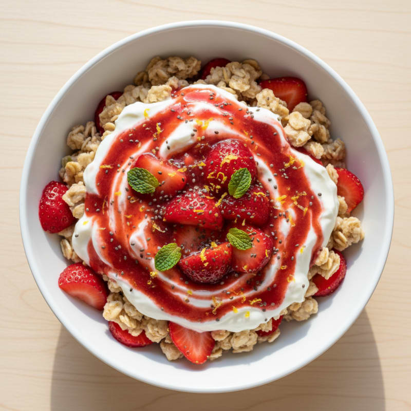 Creamy Strawberry Shortcake Overnight Oats
