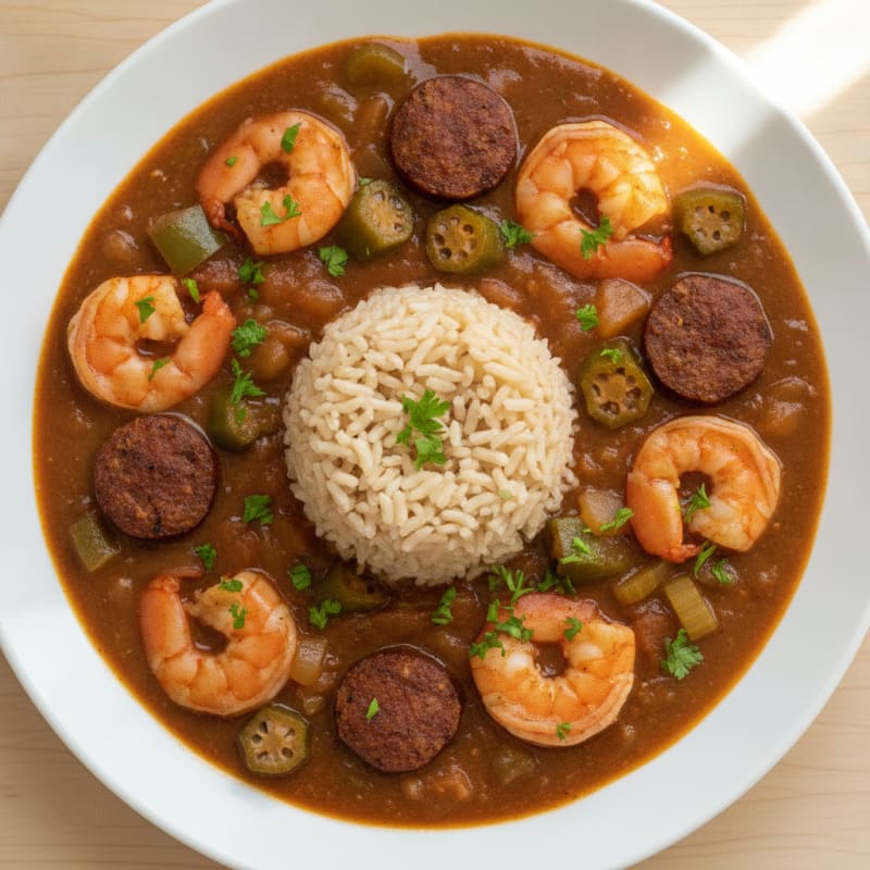 Creole Shrimp and Sausage Gumbo