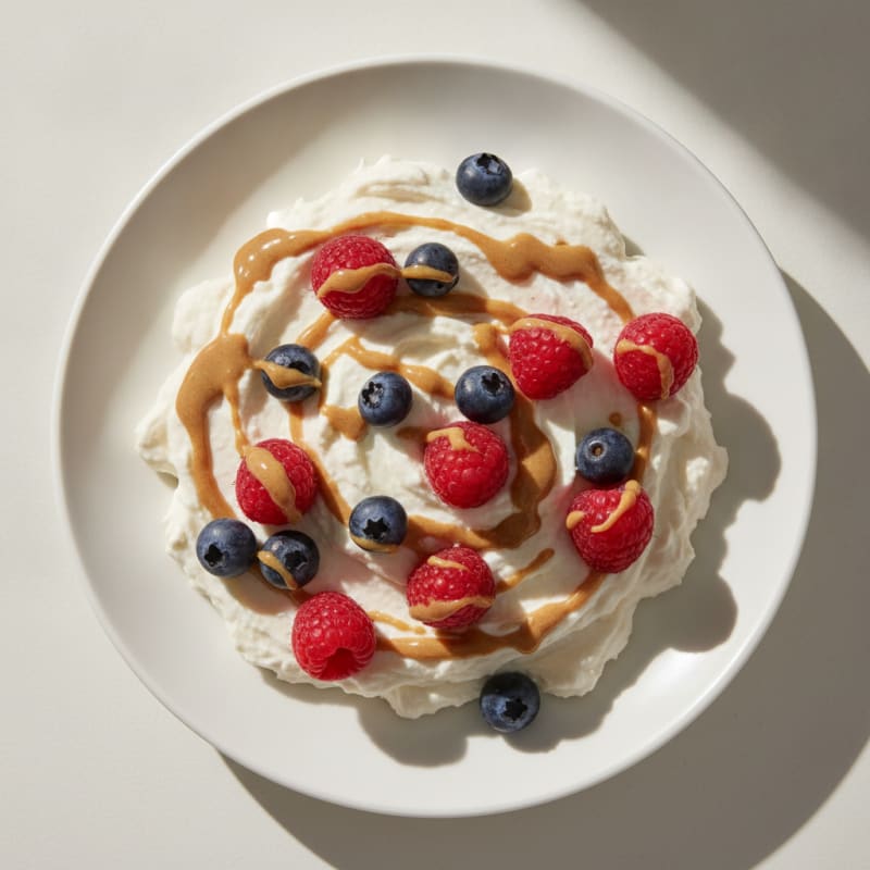Creamy Greek Yogurt Protein Mousse with Fresh Berries
