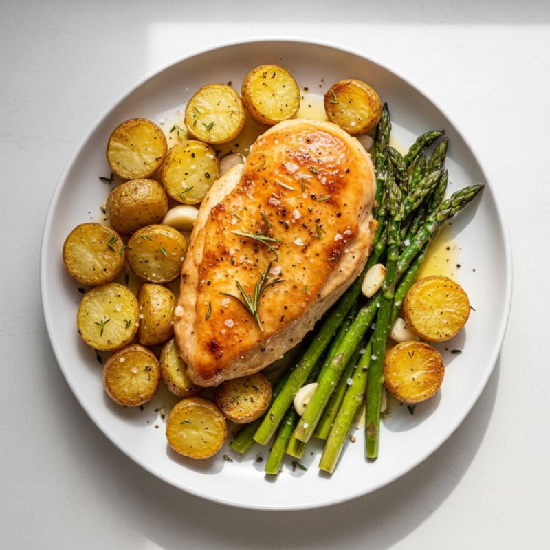 Crispy Lemon Herb Roasted Chicken