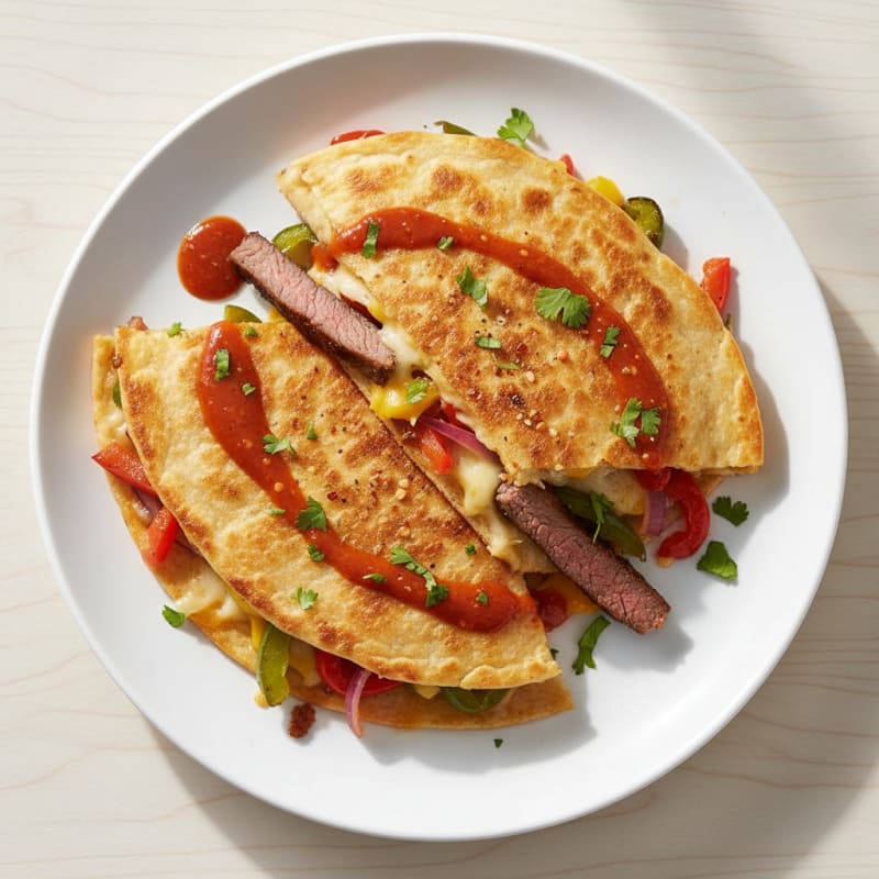 Crispy Chili-Lime Steak Quesadillas