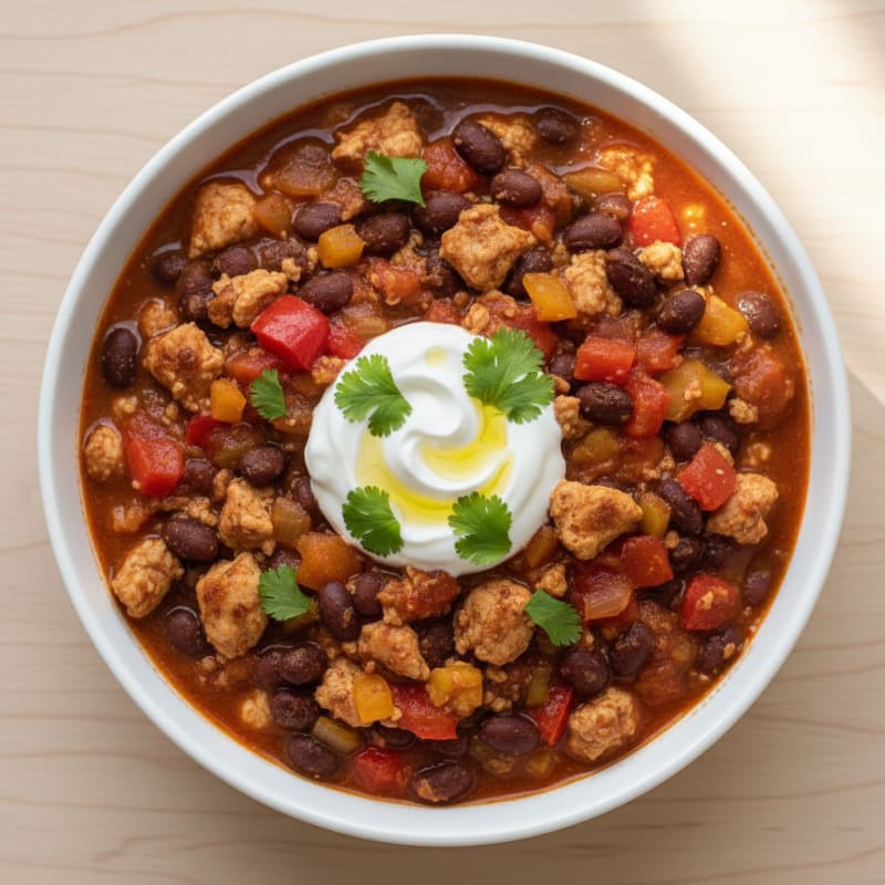 Ground Chicken and Black Bean Chili