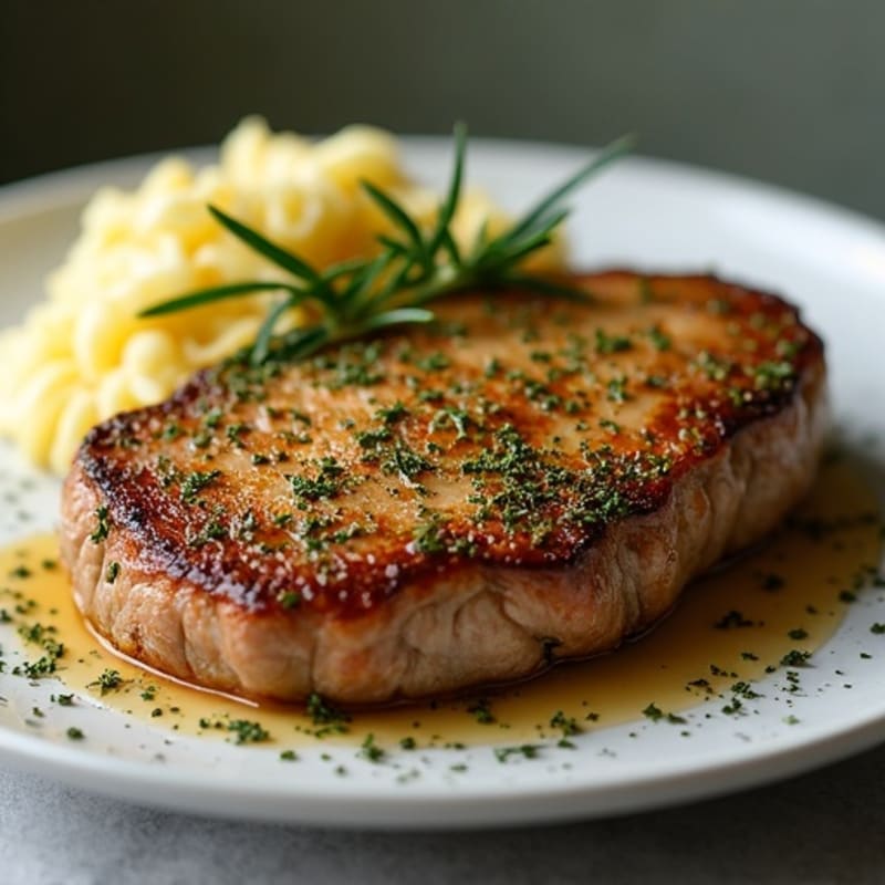 Garlic-Herb Crusted Pan-Seared Steak