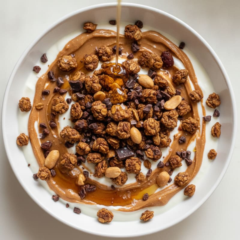 Dark Chocolate Peanut Butter Granola Yogurt