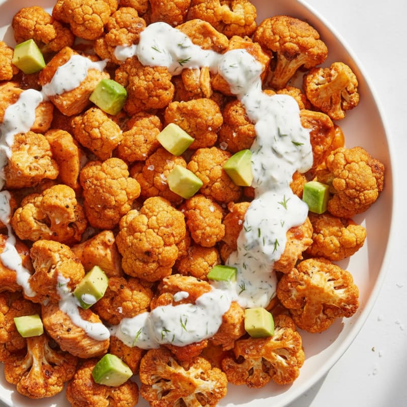 Buffalo Cauliflower Bites with Ranch