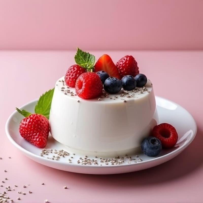 Silky Greek Yogurt Protein Pudding with Mixed Berries