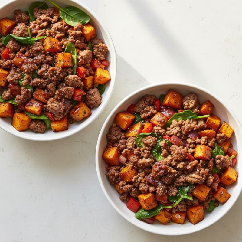 Smoky Ground Beef and Sweet Potato Bowls