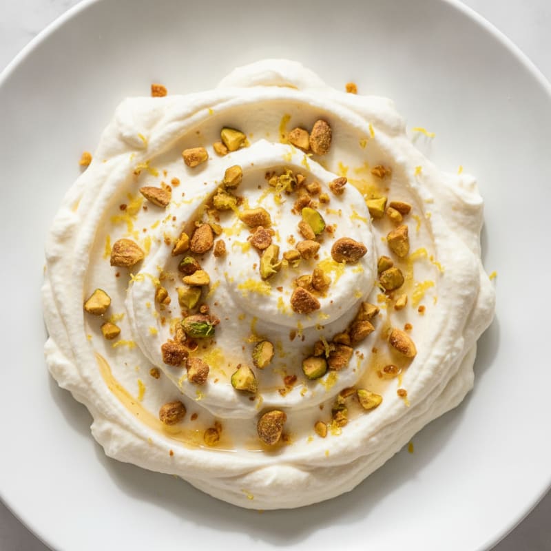 Silky Ricotta Protein Mousse with Toasted Pistachios