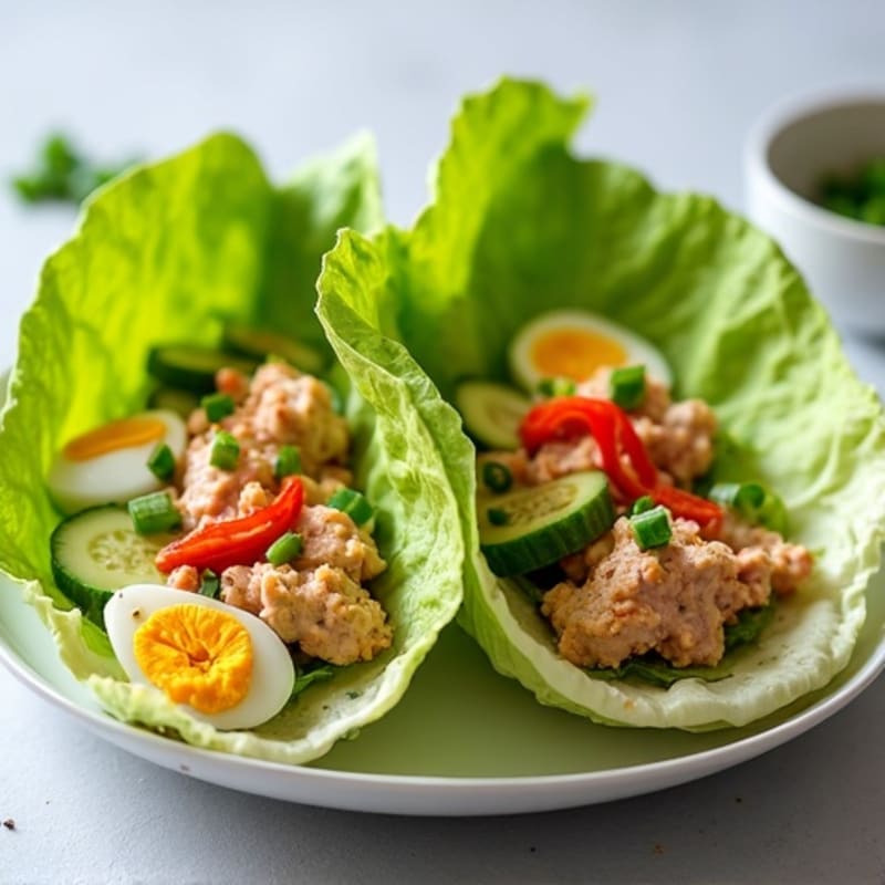 Fresh Spicy Tuna Lettuce Wraps