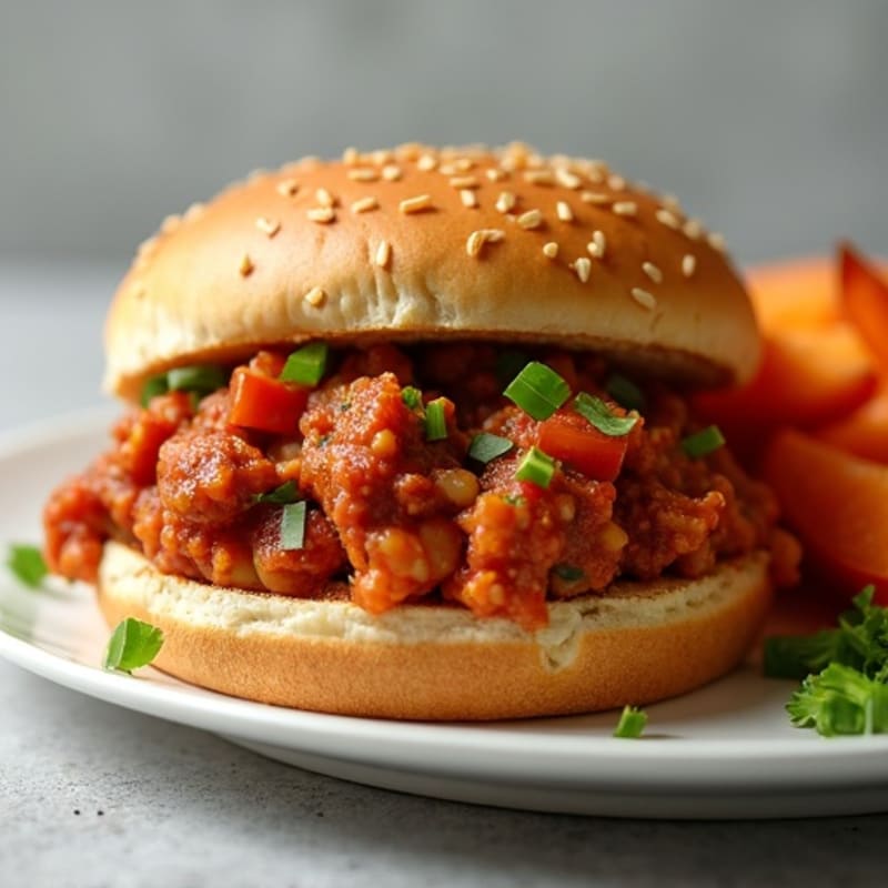 Lean Ground Turkey Sloppy Joe with Crispy Roasted Sweet Potatoes