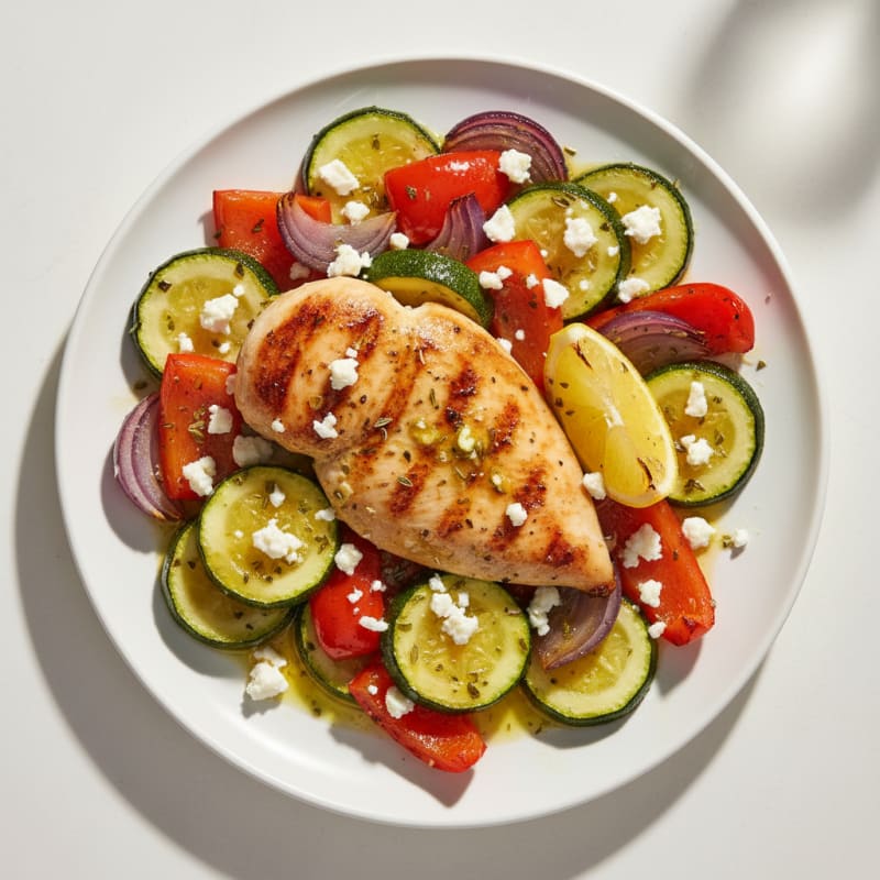 Greek Lemon Chicken with Roasted Vegetables
