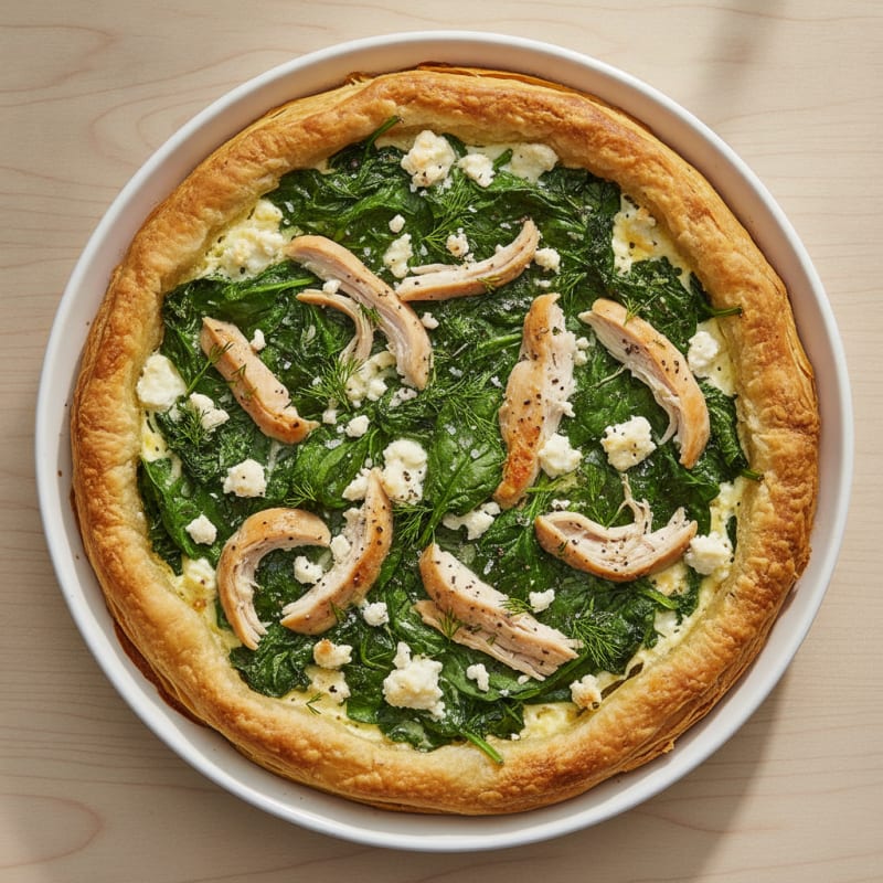 High-Protein Spinach and Feta Phyllo Pie