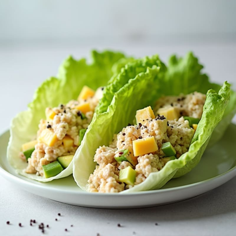 Tuna and Egg Salad Lettuce Wraps