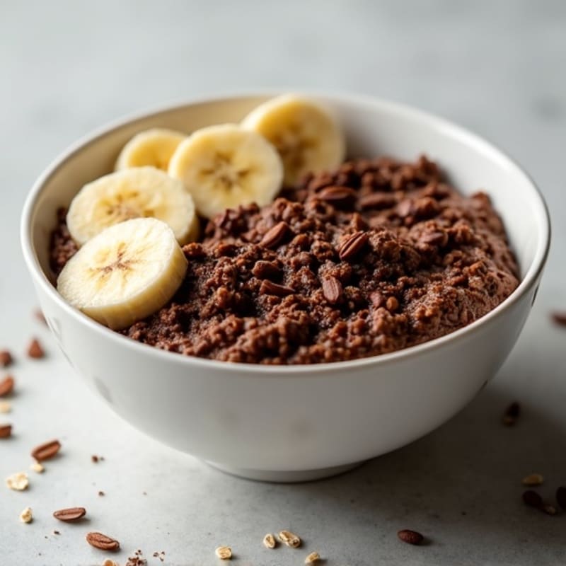 Fudgy Dark Chocolate Protein Oatmeal