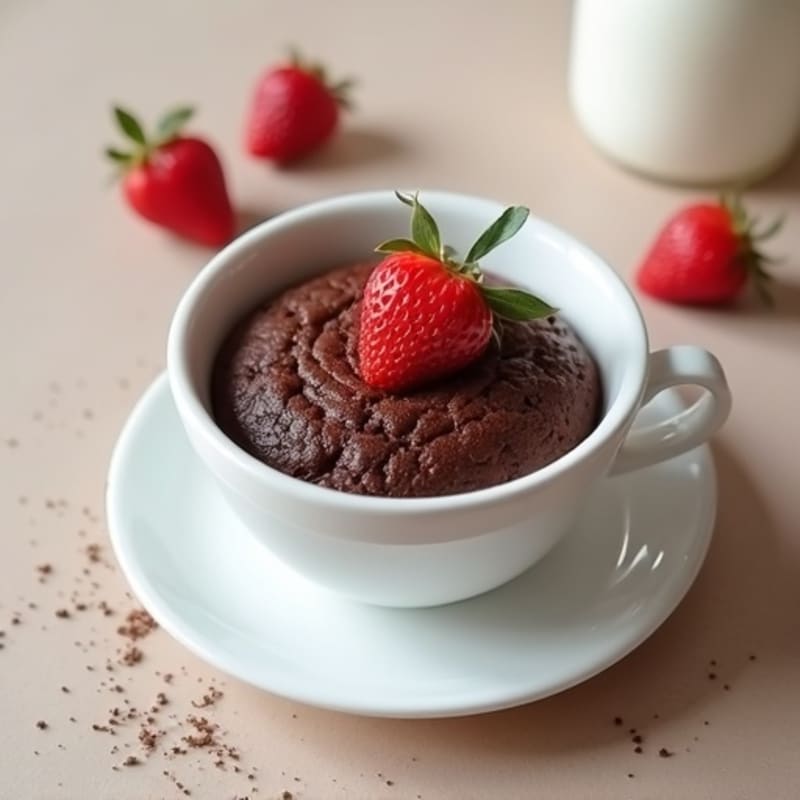 Protein-Rich Dark Chocolate Mug Cake