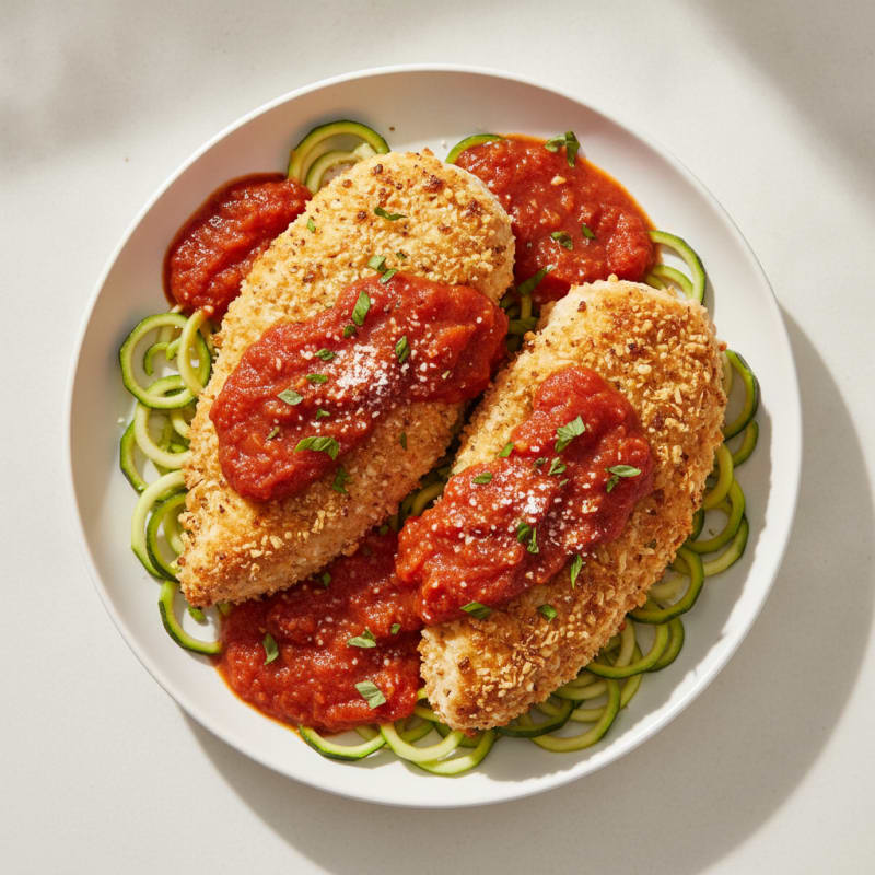 Parmesan-Crusted Chicken with Marinara