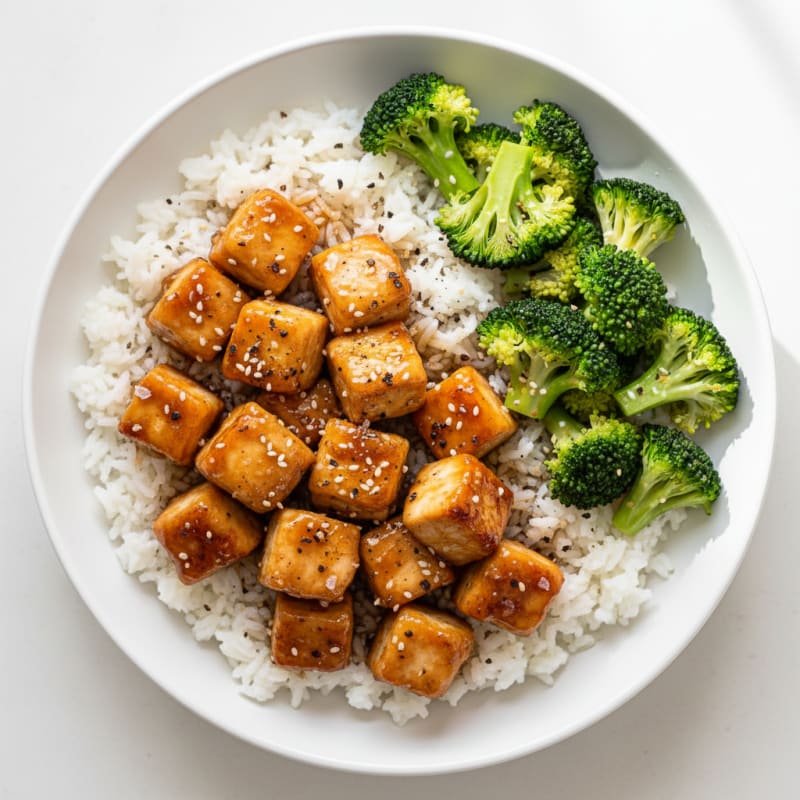 Crispy Honey-Garlic Chicken Bowls