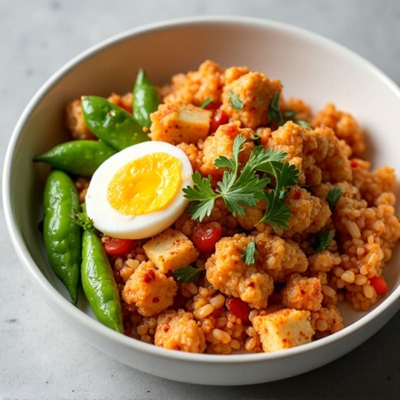 Crispy Cauliflower Rice Kimchi Stir-Fry