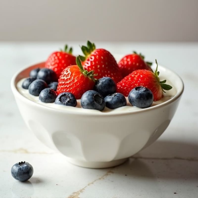 Honey Vanilla Greek Yogurt Bowl with Fresh Berries